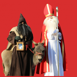 Samichlaus und Schmutzli unterwegs