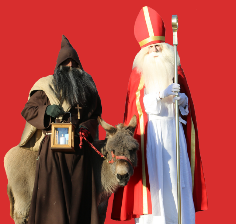 Samichlaus und Schmutzli unterwegs