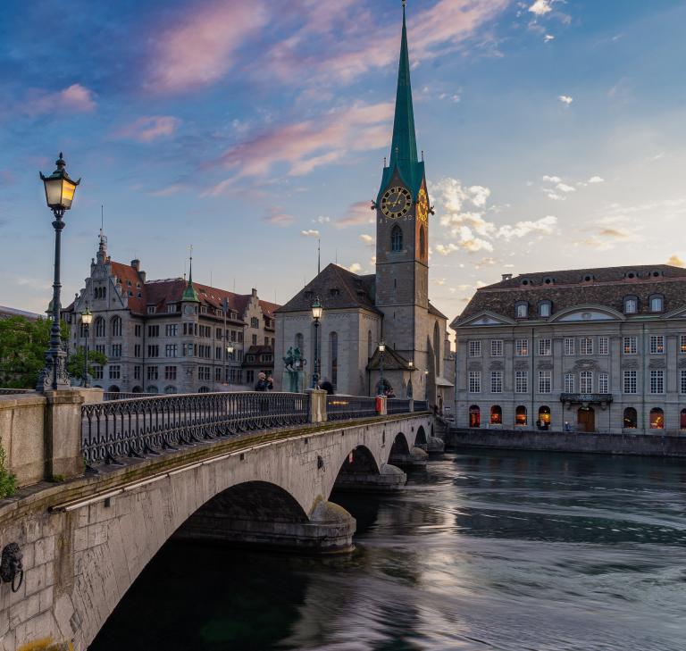 Ansicht der Stadt Zürich
